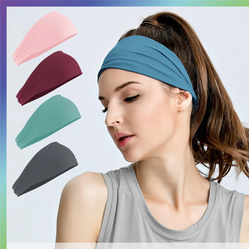 

New breathable sweat-absorbent turban forehead hair bundle yoga fitness sports hair band female hair accessories