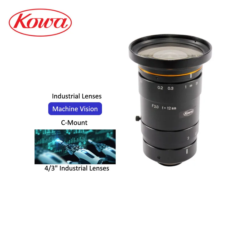 Фото Линзы Kowa LM12XC |   Объектив промышленной камеры 4/3 дюйма, 12 мм, 20 МП, с байонетом C, 100% оригинальная упаковка №1