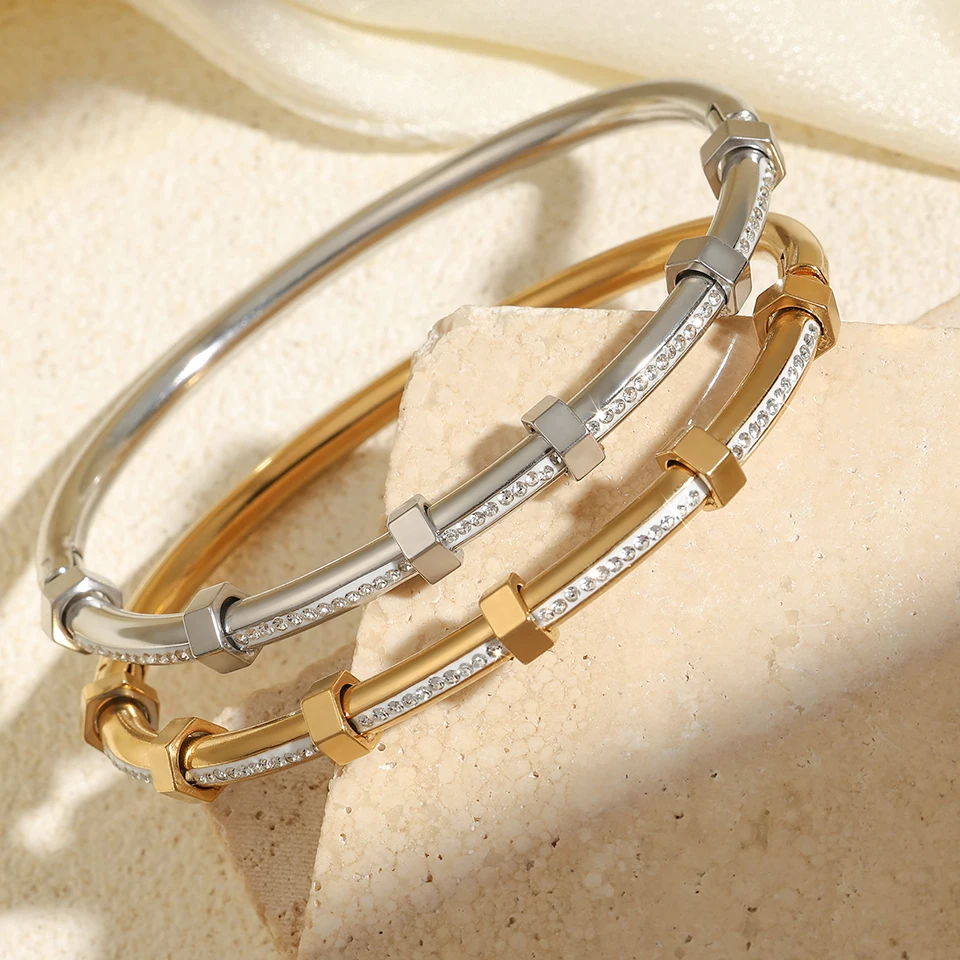 FEEHOW водонепроницаемые серьги из нержавеющей стали золотого цвета Блестящий