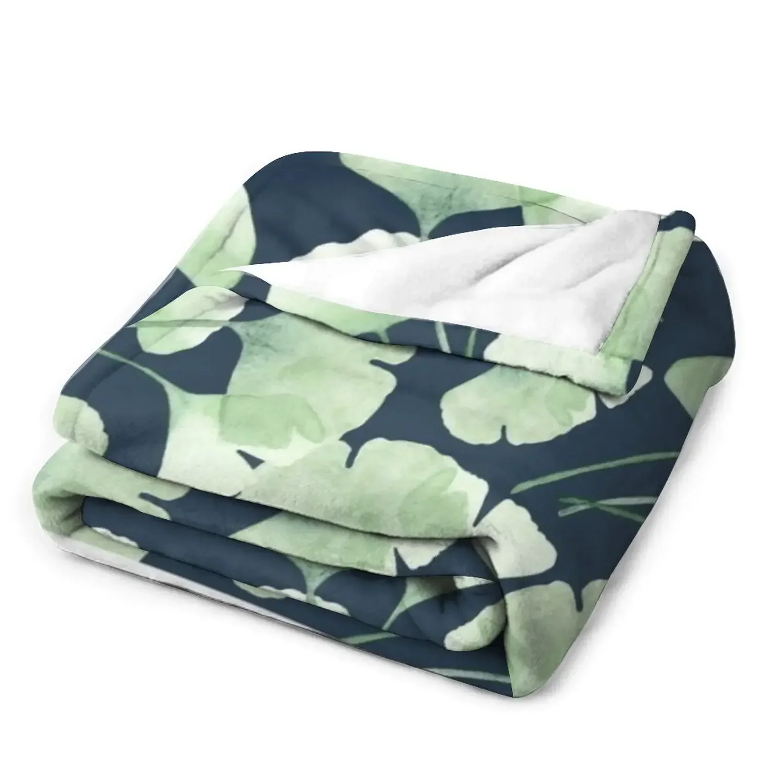 Роскошное декоративное одеяло ginko с листьями