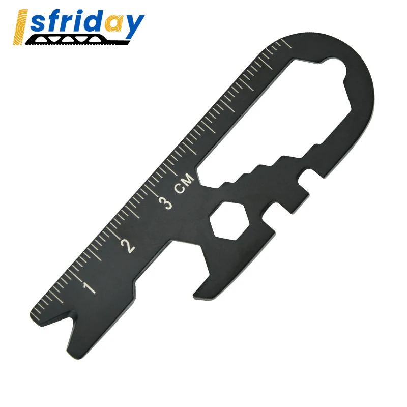 

Stainless Steel Multi-function Wrench Tool Card Creative Bottle Opener Wrench Outdoor Portable EDC Tool Mini Wrench Tool