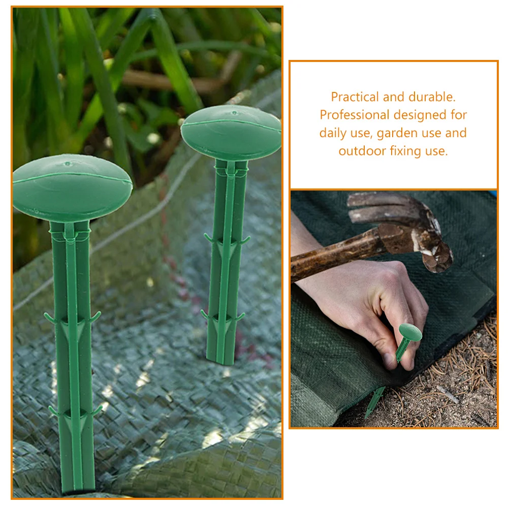 

150 Pcs Tools Ground Lawn Nails Greenhouse Tent Stake Plastic Pegs Fixing Stakes Garden Spikes