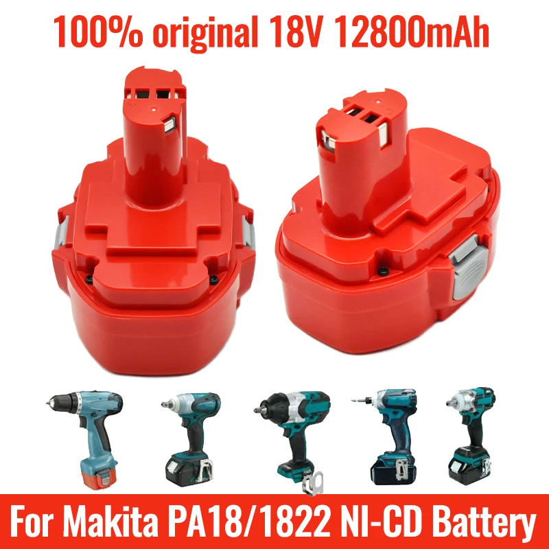

New Makita 1822 1823 1835 6391d 6343d 4334d 8443d ub181d ML183 192826-5 battery 18 Volt tool turpow pa18 18 V 12800ah battery