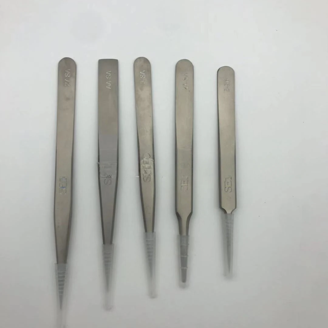 Щипцы из натуральной нержавеющей стали твердые и высокоэластичные прецизионные