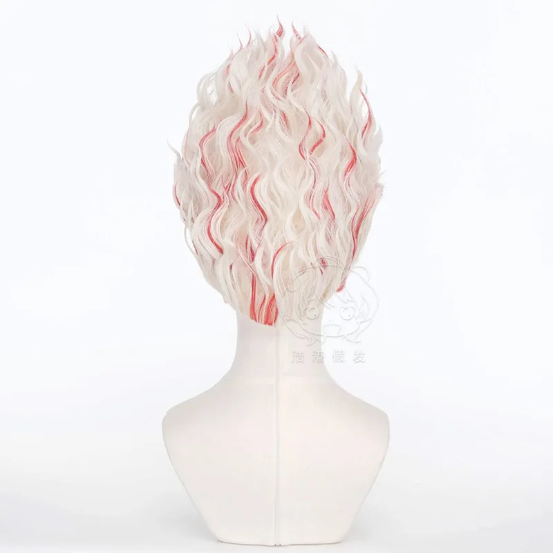 Okarun Ken Takakura парик для косплея аниме Dandadan красные белые с короткими волосами Momo Ayase