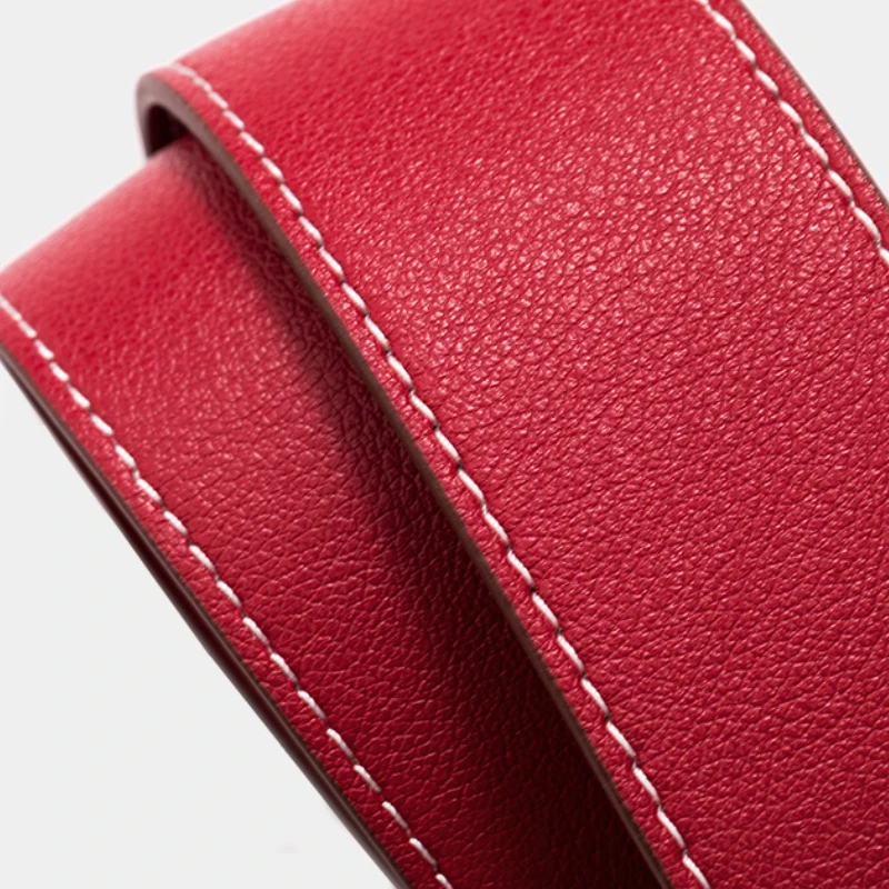 Genuine Leather Bags Straps Lady Soft Cowhide Wide Shoulder Strap Adjustable Bag Accessories for Tote Crossbody Handbag Fashion