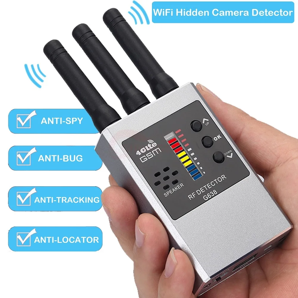 Professional Anti-Spy Detector Wireless Wifi Tracker Frequency Scan Sweeper Protect Security spy finder hidden camera detector