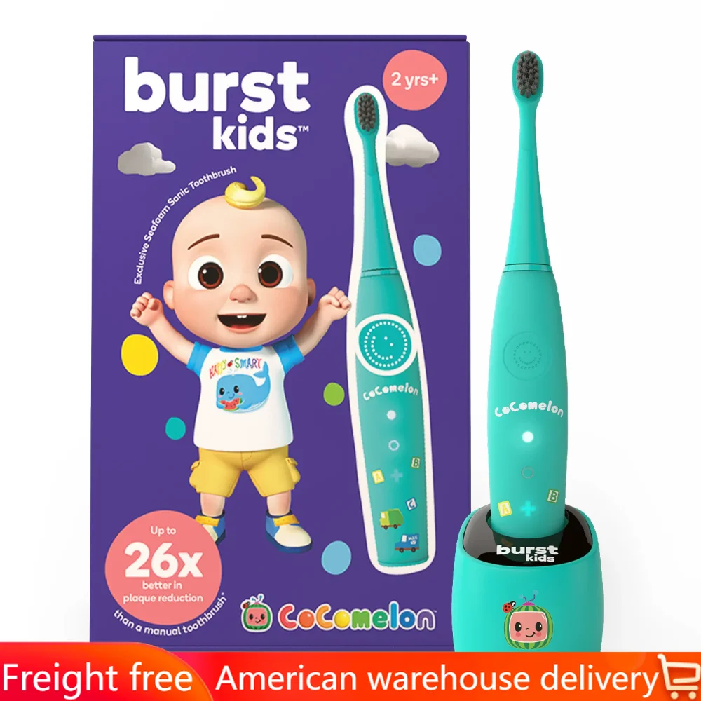 

Детская электрическая зубная щетка, мягкая щетина, для детей и малышей возрастом 2 +, морская капуста