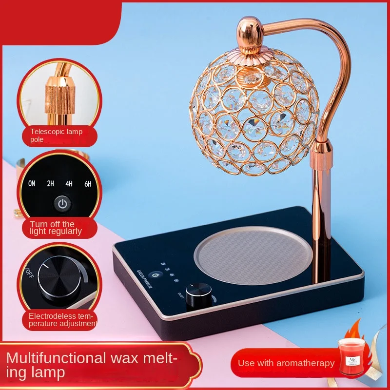 

Romantic fragrance incense lamp ins Korean version wax melting lamp three gear timing telescopic bedside table lamp