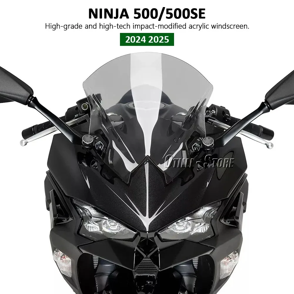 Для Kawasaki Ninja 500 NINJA SE 2024 2025 лобовое стекло мотоцикла защита от ветрового стекла