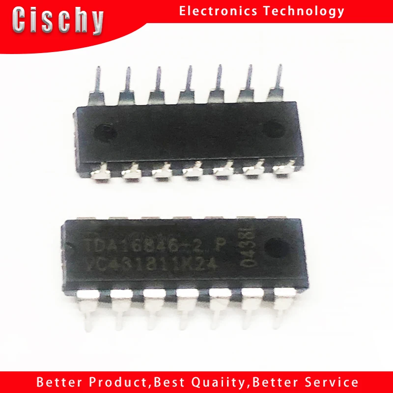 2pcs/lot TDA16846-2 P TDA16846P TDA16846 DIP-14 switching supply chip DIP14 In Stock
