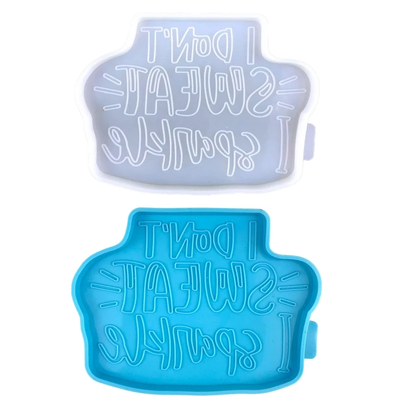 

Diy Homemade Mold Coffee Coaster Irregular Letter Creative Silicone Tray Mold