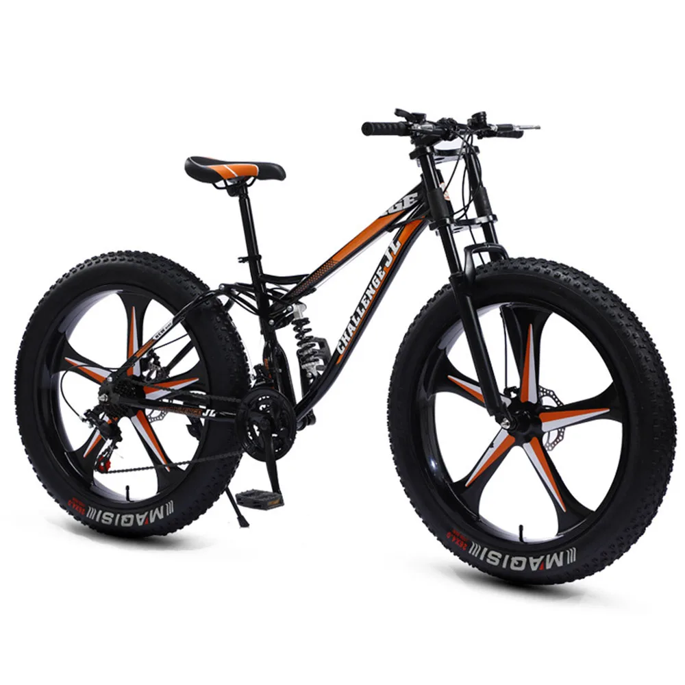

Mountain Bike Snowy Ground Bicycle 26 Inches 21 Speed Dual Disc Brake Shock Absorption Cross Country Outdoors Wear Resisting