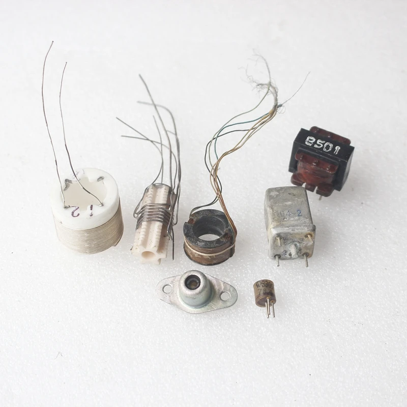 

New Silver-plated Ceramic Skeleton Coil Mid-week Transformer Potentiometer Old Radio Receiver Component Accessories