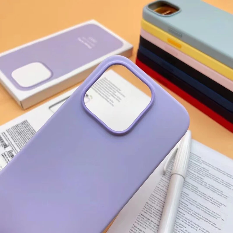 

Original Official For Apple 14 Liquid Silicone Case For iPhone 14 Pro Max Plus Magnetic Phone Cases Wireless Charging Back Cover