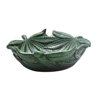 dark green resin ashtray leaf shaped ashtray home car creative personality crafts