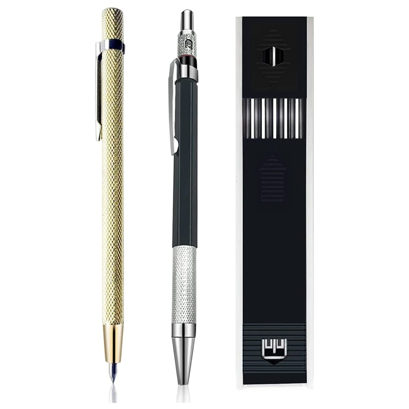 

Carpenter Pencils with 12Pcs Replaceable Marker Refills and Carbide Scriber Tool for Wood Glass Ceramics Hardened Steel