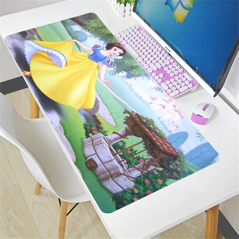 Snow White And The Seven Dwarfs Large Gaming Mouse Pad PC Computer Cherry blossoms Gamer Desk Mat For CS GO Dota XXL Mousepad