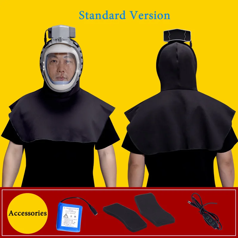 

Пылезащитная маска с полным покрытием, пылезащитный колпачок с электрическим приводом для сбора пыли, полировка, шлифовка, Промышленная пыль