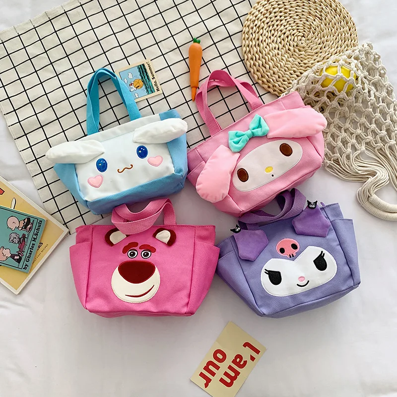 

30CM Sanrio Bag Kawaii Kuromi Cinnamoroll My Melody Anime Handbags Doll Kt Cat Purin Dog Cute Plushie Backpack For Girls