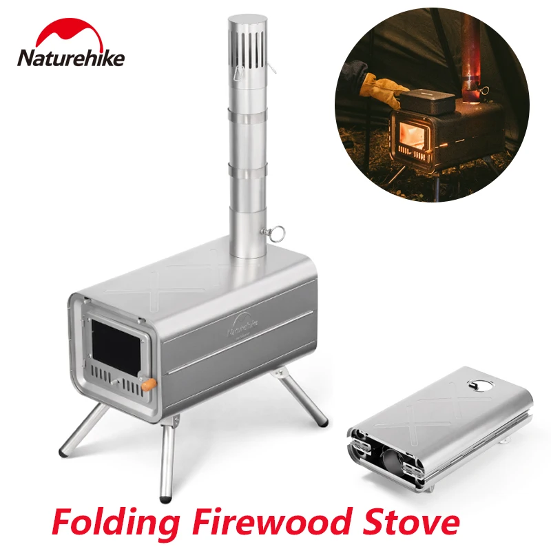 Naturehike титановая дровяная печь чистая для открытого кемпинга складной