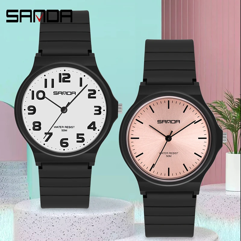 SANDA Luxury Brand Quartz Womens Watches Casual Watch High Quality Women Watch Arabic Numeral Scale 50M Waterproof Clock Reloj enlarge
