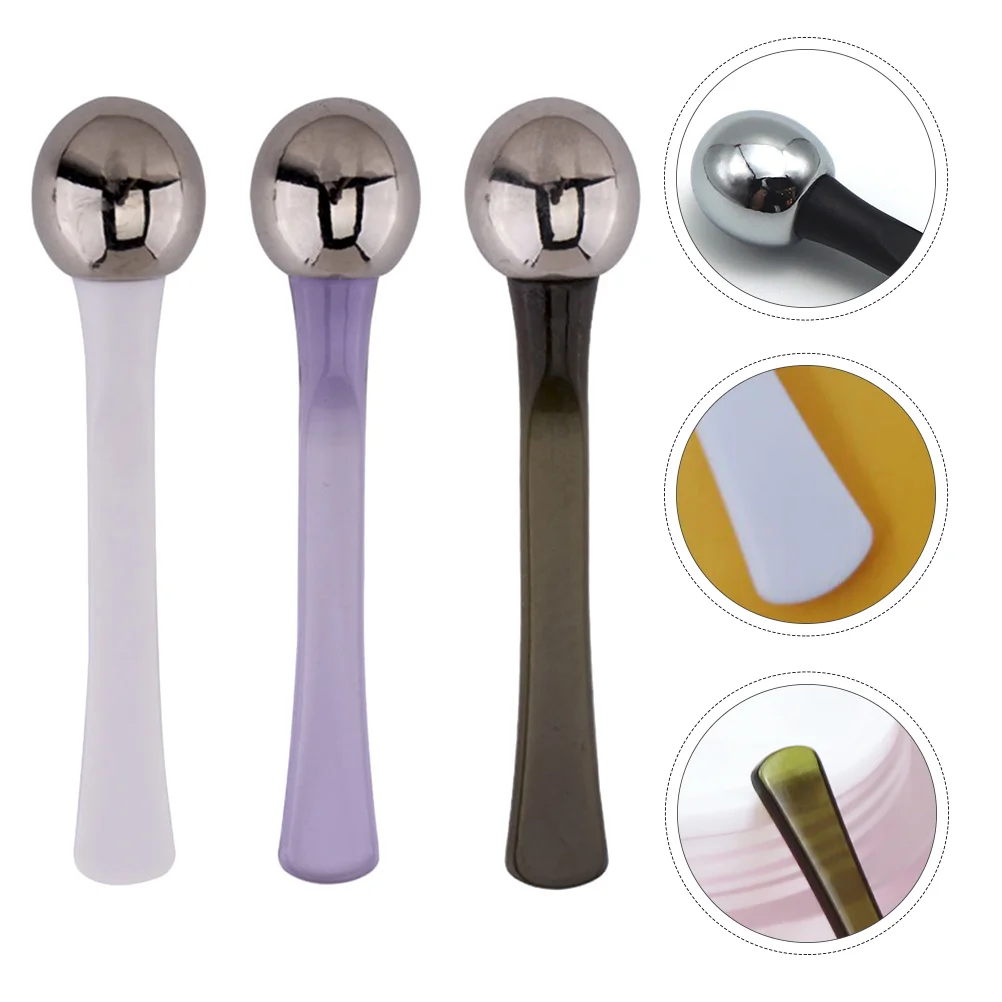 

Eye Cream Wand Stick Roller Spoon Spatula Face Tool Facial Sticks Metal Bar Skin Care Makeup Reduce Depuffer Scoop Massaging Rod