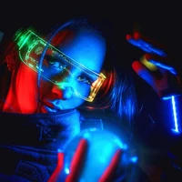 led glasses neon party flashing glasses el wire glowing gafas luminous bril novelty gift glow sunglasses bright light supplies