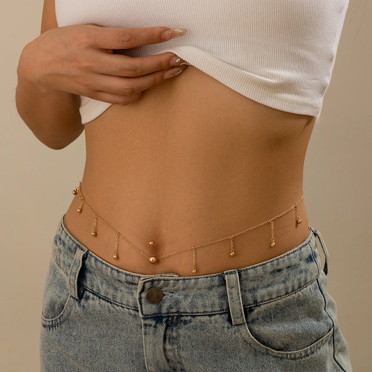 Ретро круглая подвеска с кисточкой из бисера поясная цепочка для женщин 2024