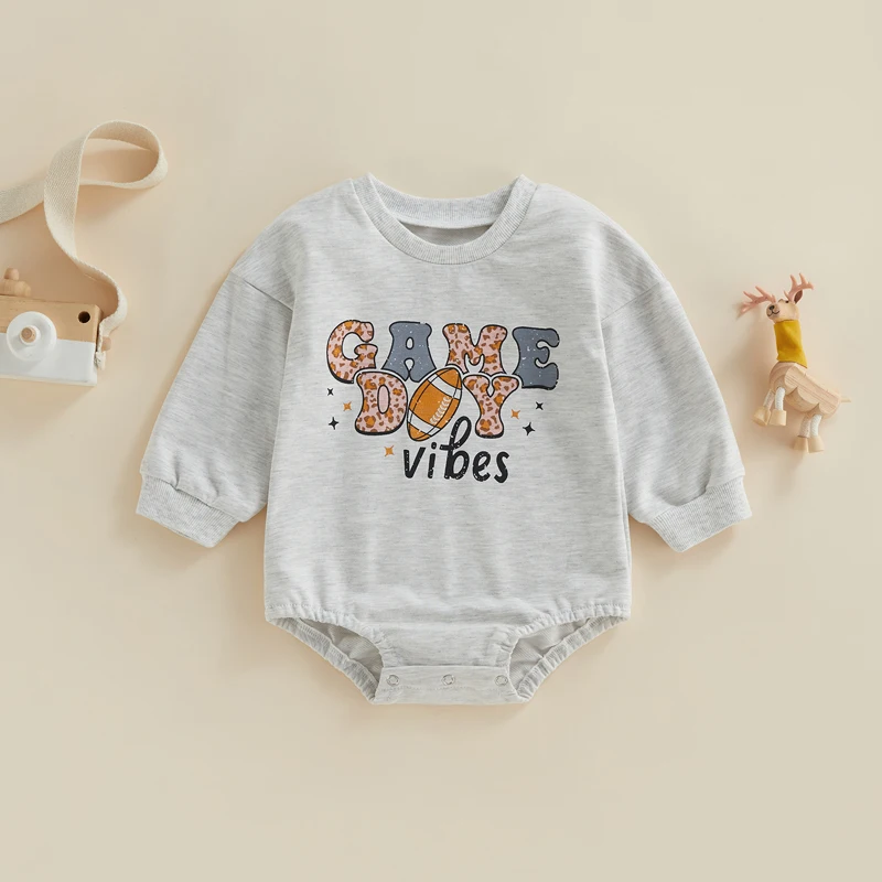 

EWODOS 0-24M Cute Newborn Infant Toddler Baby Girl Autumn Casual Bodysuits Long Sleeve O Neck Full Rugby Print Playsuit for Baby