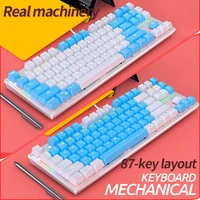 k400 backlit keyboard for tablet pc wired mechanical keyboard 87 key pc gamer computer accessories gaming for laptop for pc