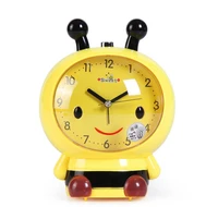 new 20pcslot small bee alarm clock voice cartoon mute desk clock child music alarm clock gift 4 colors