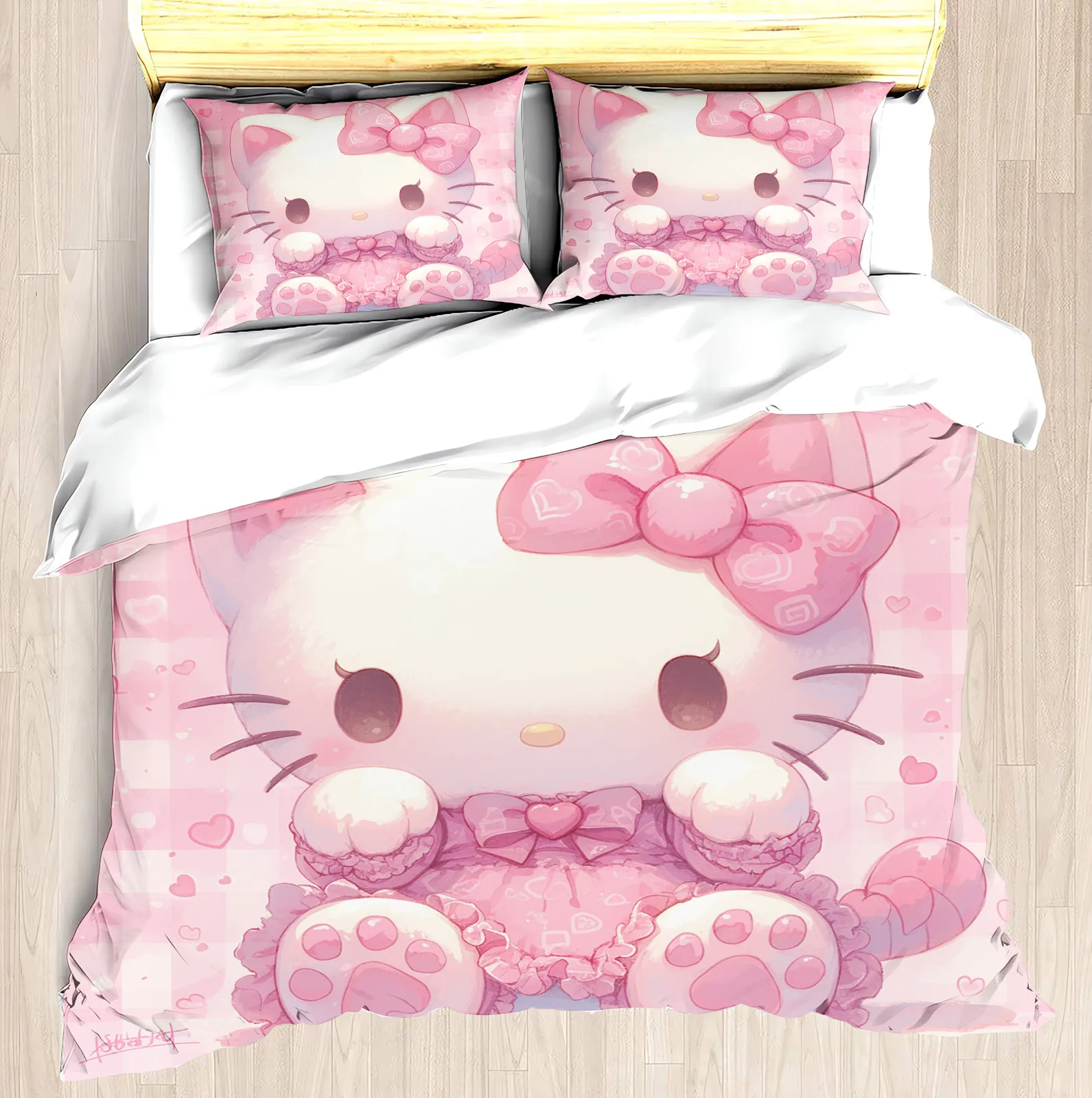 Комплект постельного белья Hello Kitty Miniso-современный комплект пододеяльников с