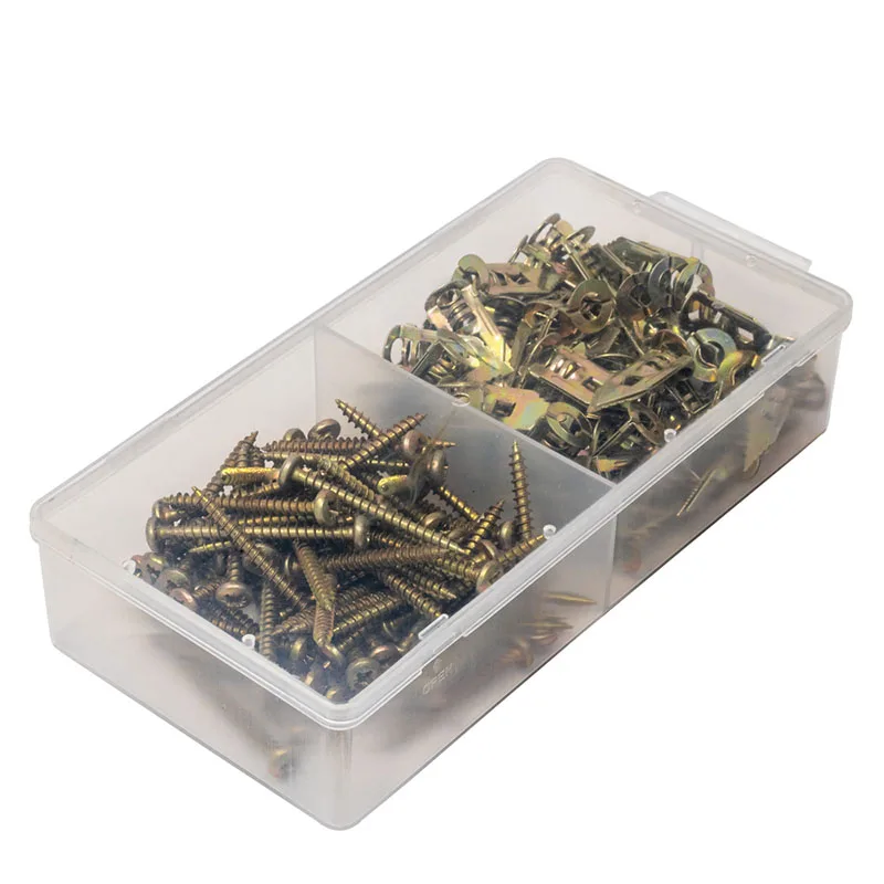 200PCS Hammer in Metal Drywall Anchors 10x30mm with Self Tapping Screws Kit Drilling Plasterboard Wall Fixing Plug | Обустройство