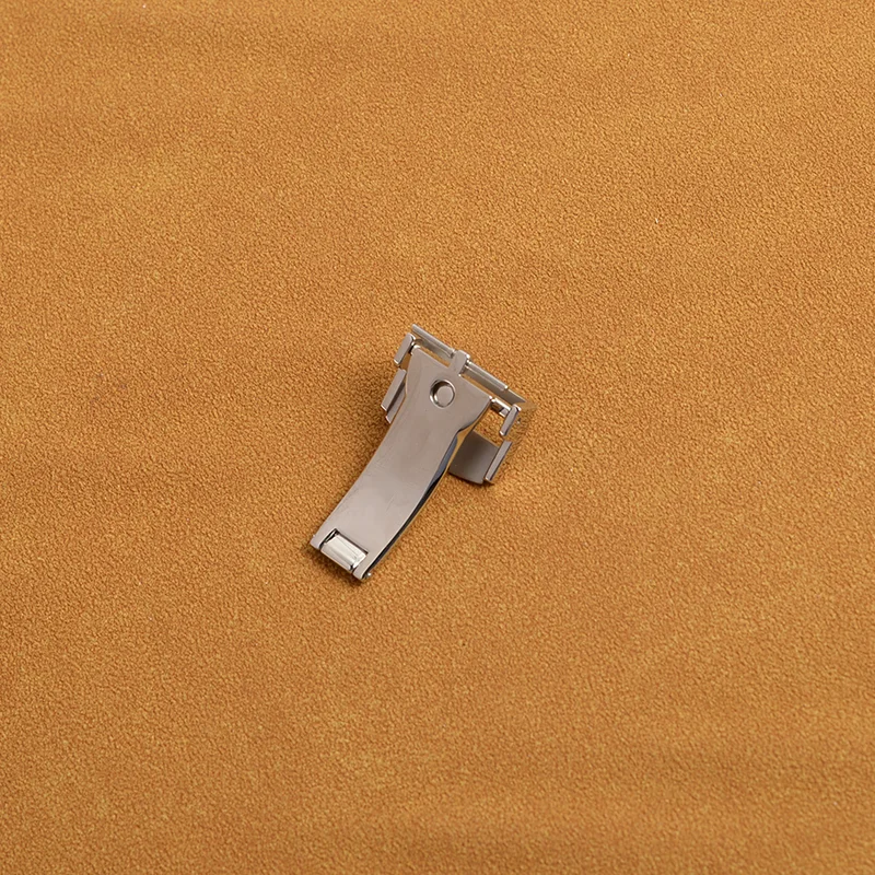 20mm Deployment Buckle For Bvlgari Rubber Leather Watch Strap Silver Stainless Steel Butterfly Clasp