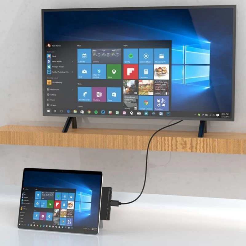 Док-станция-адаптер Type-C для USB-док-станции Surface Pro X/Pro8 — совместимая передача