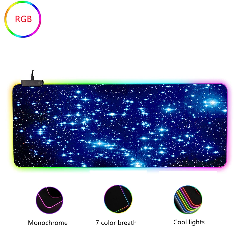 

RGB Mouse Pad Large Gaming Mousepad Keyboard Gamer Large Desk Backlit Mats Computer Led Carpet Surface Pad for Deskpad Protector