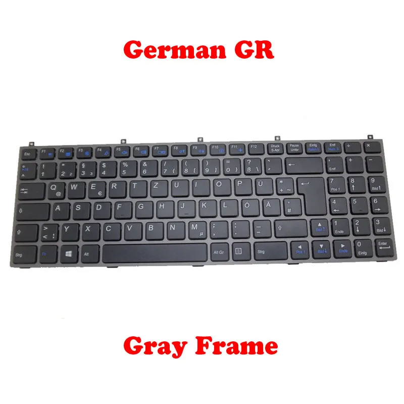 Клавиатура без подсветки UK BR GR IT SW для Entroware 15 дюймов 17