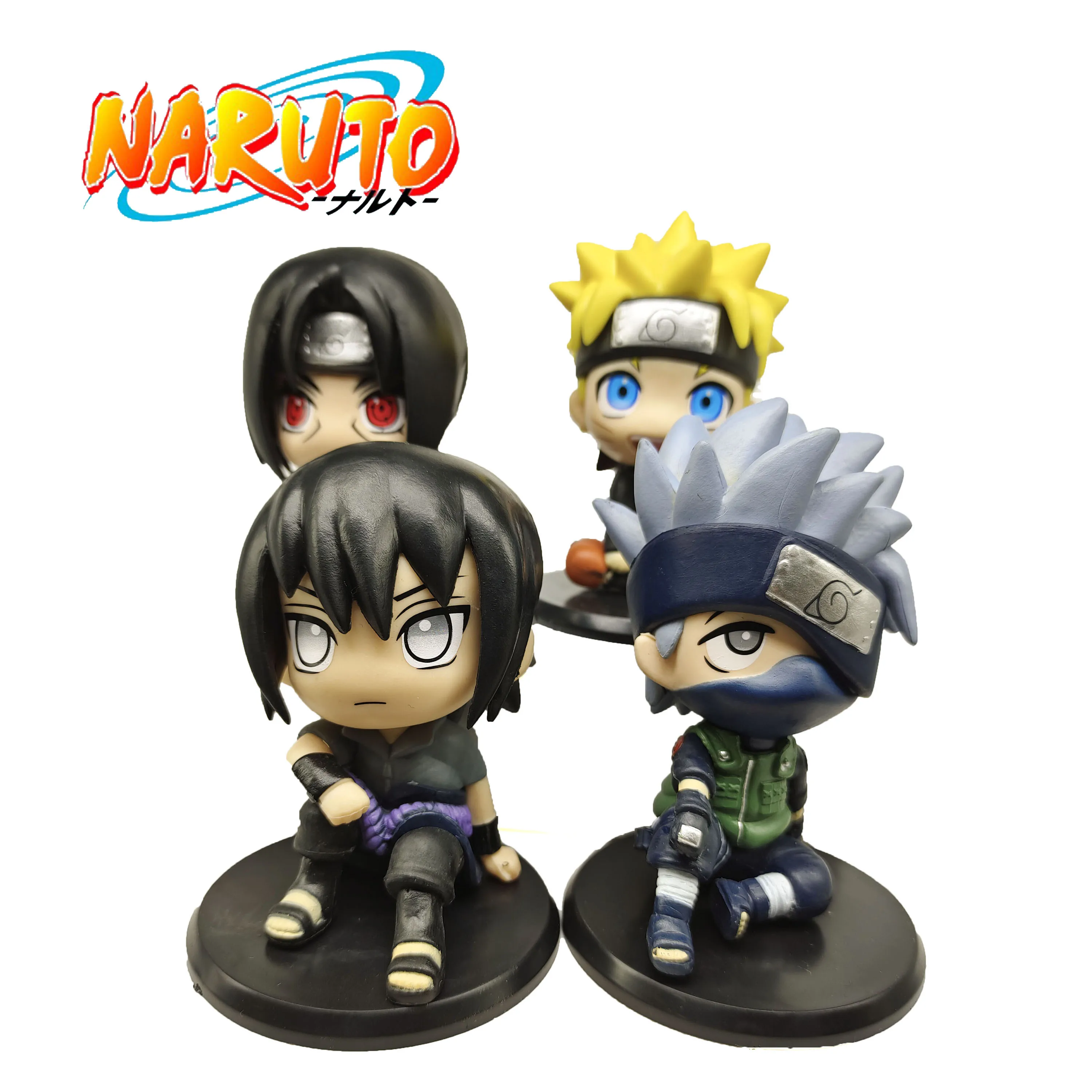 

New Naruto Shippuden 9CM Uzumaki Naruto Kakashi Uchiha Sasuke Ltachi Anime Figure Toy Q Version PVC Cute Decoration Action Model