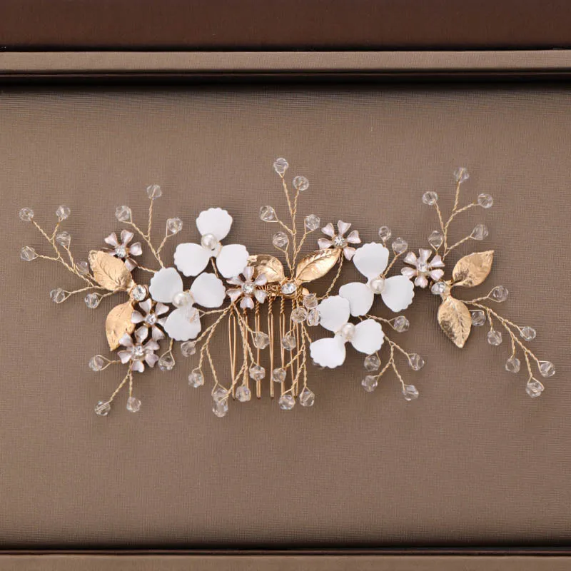 

Bride Hair Side Comb Clips Tiara Excellent Workmanship Parties, Clubs, Weddings