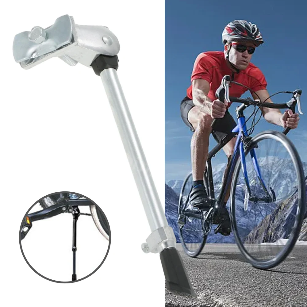 

Mountain Bike Kickstand Adjustable Height Bike Kickstand Brace Temple Stand Parking Rack For 24-27 Inch Bicycle Wheel