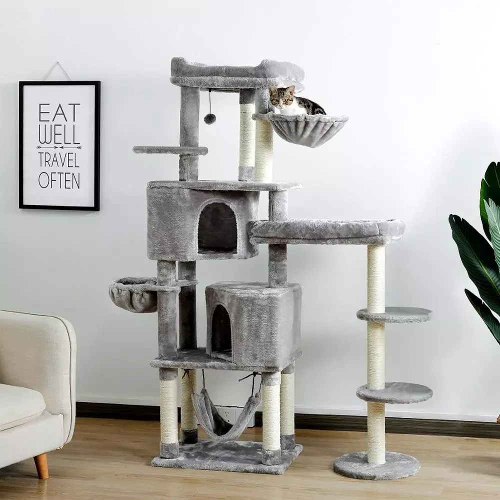 

2023New 2022 New Design Luxury Large Cat Climbing Frame Multi-Layer Scratching Post With Resistant Sisal Cat Tree Kittern Playgr