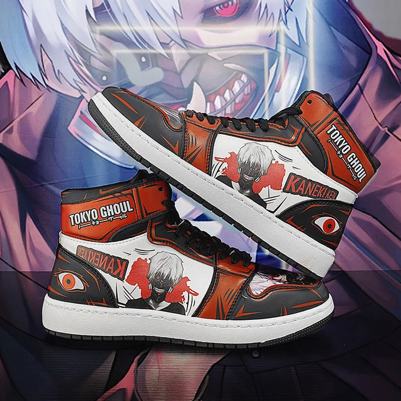 

Y2KAnime Tokyo Ghoul Co-Branded Casual Men's Trendy Shoes Harajuku Manga Cartoon High-Top Basketball Sneakers to Academy Student