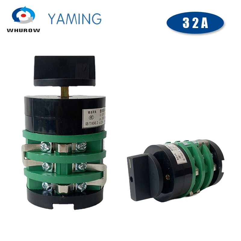 

8-позиционный поворотный переключатель KDHC-32/3X8, сварочные переключатели кулачок машины, 50 Гц, 32 А, 3 полюса, зеленый, универсальный переключатель, сварочный аппарат