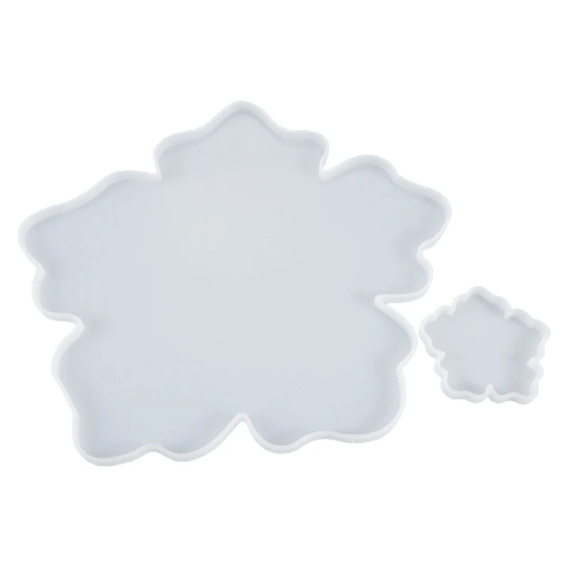 

2Pcs/Set Crystal Epoxy Resin Mold Flower Shape Coaster Pad Casting Silicone Mould DIY Crafts Decorations Making Tools 918F