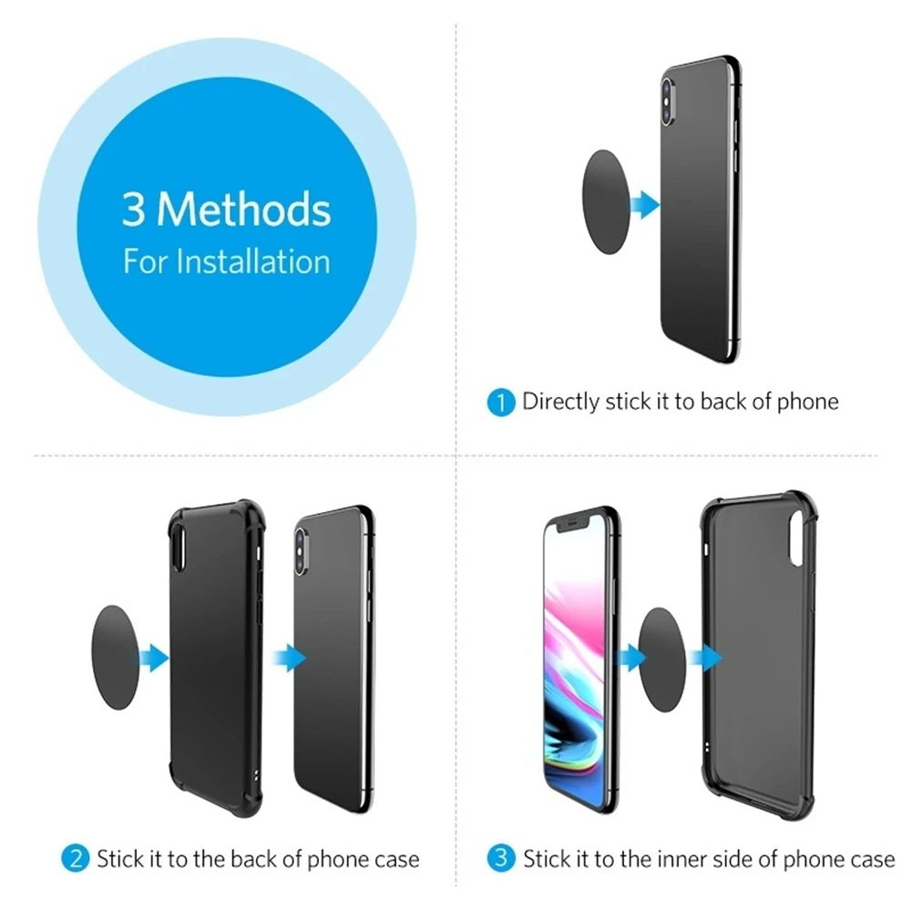 1pcs3pcs5pcs 30x0 3mm sticker metal plate disk iron sheet for magnet mobile phone holder for magnetic car phone stand holders free global shipping