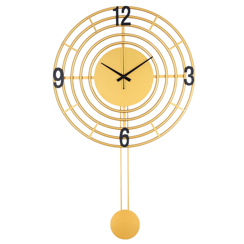 

Большие золотые настенные часы, металлические современные тихие креативные Роскошные Настенные часы для гостиной, спальни, домашняя роспи...