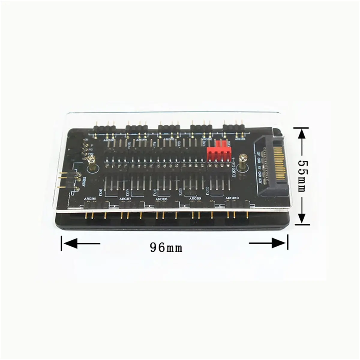 Фото (A16I) ARGB PWM HUB-контроллер для вентиляторов с температурным контролем, синхронизация Shenguang, 10-канальный контроллер подсветки корпуса для двух вентиляторов №5