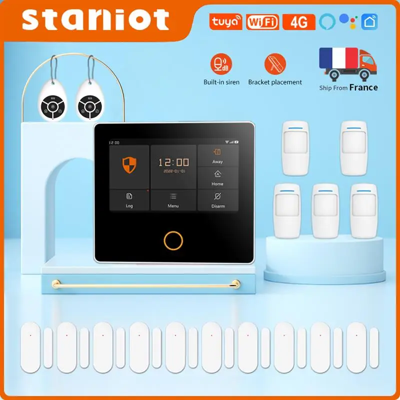 

Беспроводная система безопасности Staniot, Wi-Fi 4G, с датчиком, встроенной сиреной