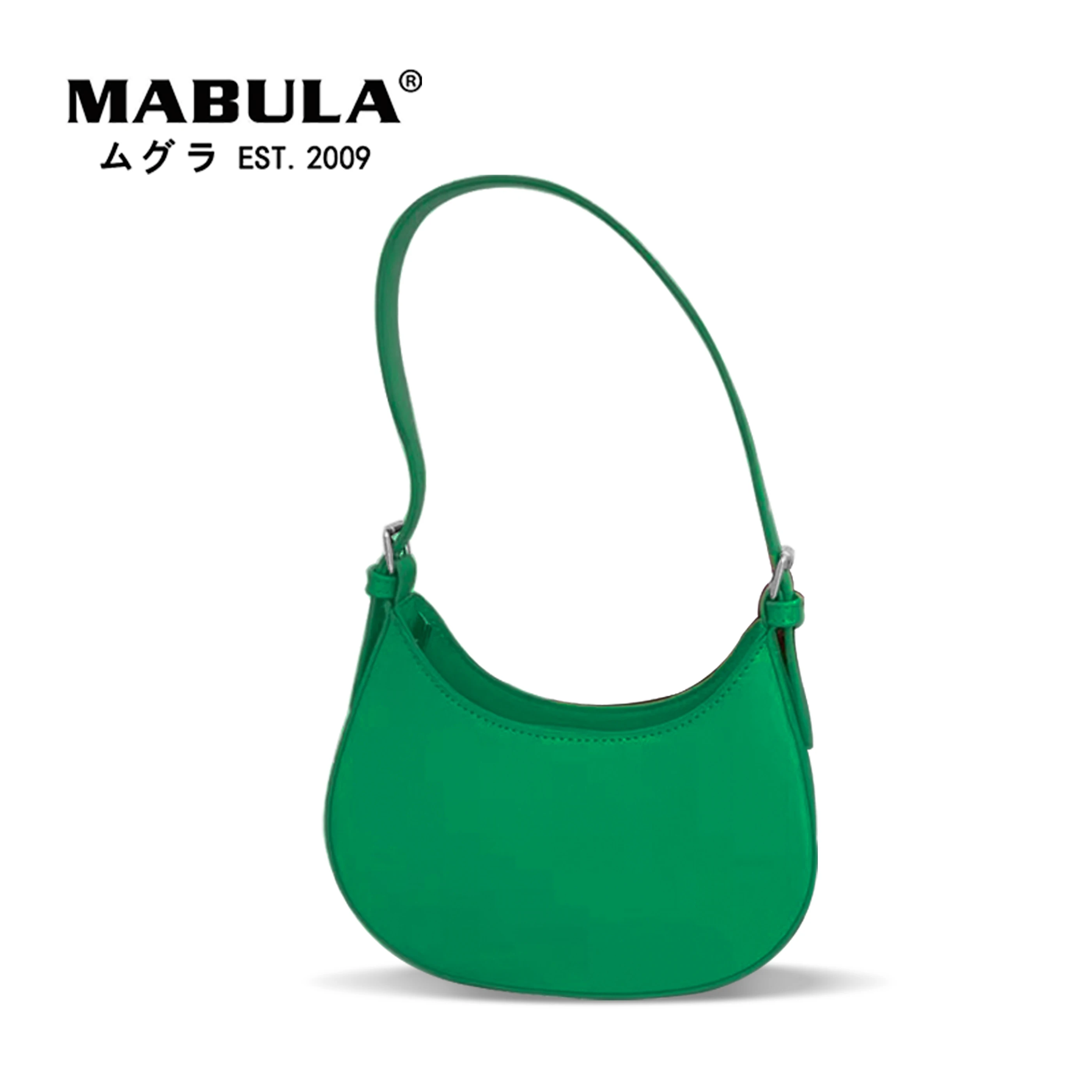 

Женская сумка через плечо MABULA, розовая сумочка с полумесяцем, однотонная зеленая сумка-хобо, 2022, простая стильная сумка-тоут